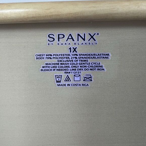 Spanx Sara Blakeley Nude Tan Beige Tank Top 1X Scoop Neck Compression - Picture 4 of 7